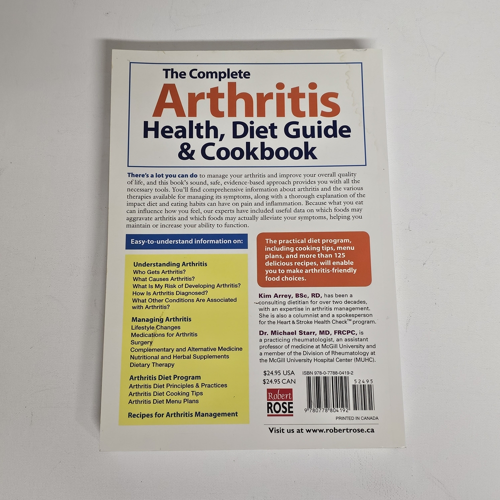 The Complete Arthritis Health, Diet Guide & Cookbook – 125 Recipes – Kim Arrey - Picture 6 of 8
